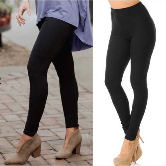 Blossom Boutique Pants - 1 LEFT! Buttery Soft Solid Black Stretchy Women’s Lux Leggings